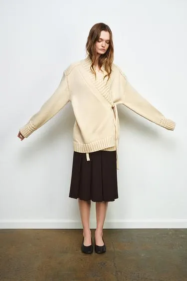 Вязаный кардиган-кимоно с запáхом- Заказать в России