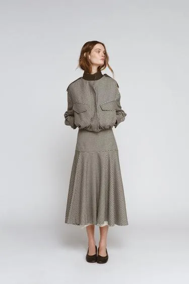 Комбинированная юбка в клетку — ZW COLLECTION- Заказать в России