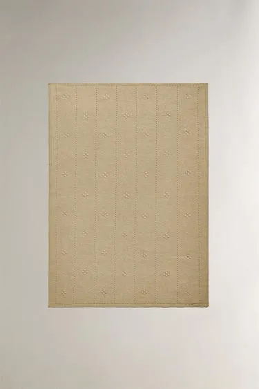 Плед для младенцев из хлопка с открытым вязанием