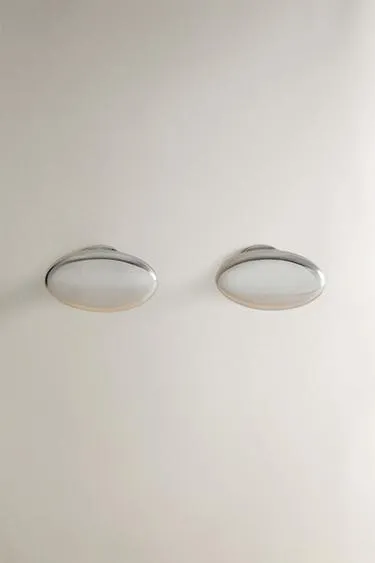 Набор блестящих овальных дверных ручек (набор из 2)