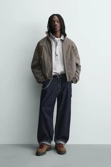 Куртка BOXY FIT в полоску- Заказать в России