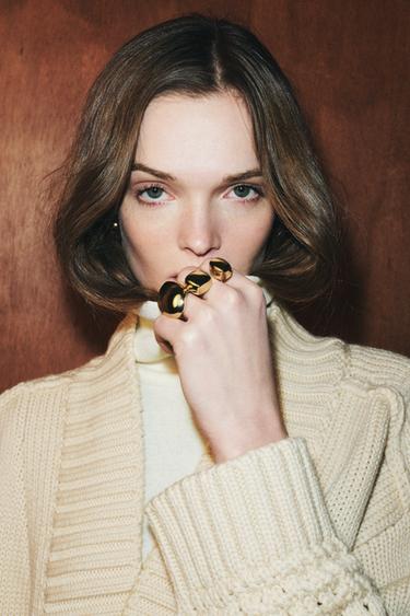 Zara Набор из 2 колец геометрической формы