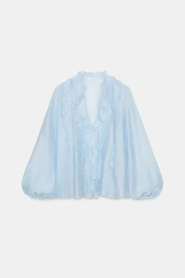 Блуза с воланами- Заказать в России