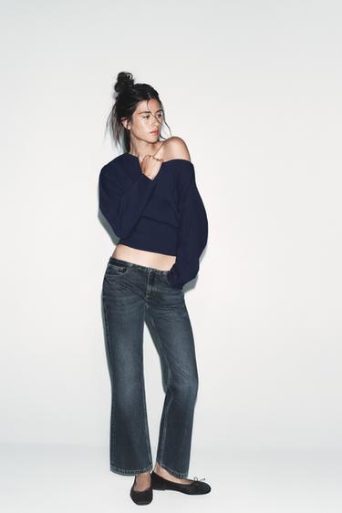 Zara Асимметричная хлопковая толстовка