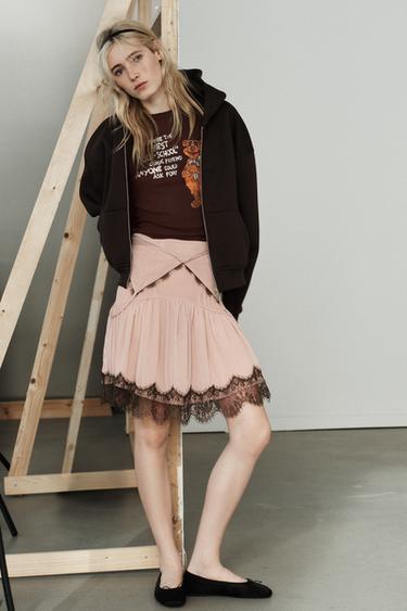 Zara Толстовка с капюшоном из неопреновой ткани