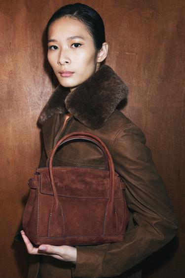 Zara Мини-сумка CITYBAG из кожи