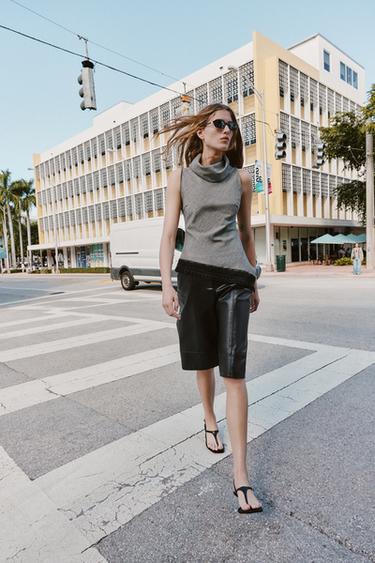 Zara Топ с узором «гусиная лапка», асимметричный низ и кружево купить с доставкой.