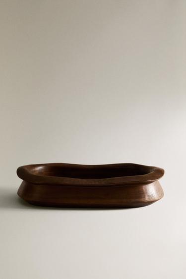 Zara Декоративный деревянный лоток неправильной формы