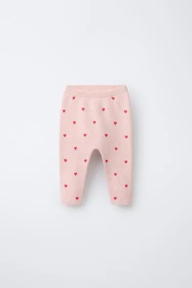 Трикотажные брюки с сердцами