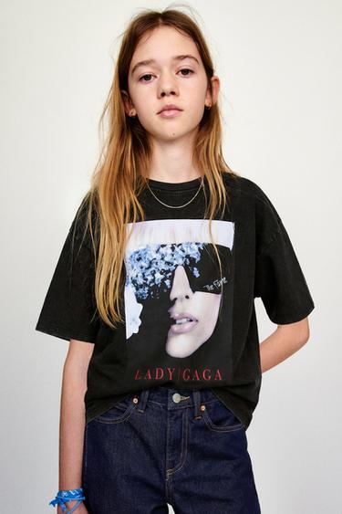 Zara Футболка с принтом LADY GAGA ©