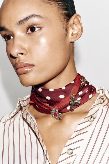 Zara Набор из 3 брошей цветок, насекомые, блеск