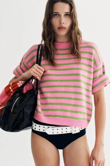 Свитер в полоску- Заказать в России