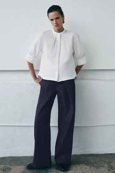 Рубашка с объемными рукавами ZW COLLECTION- Заказать в России