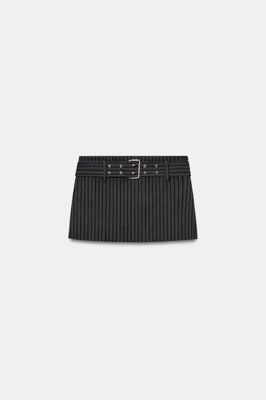 Юбка-шорты с ремнем