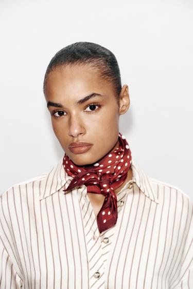 Zara Платок из 100% вискозы в горошек