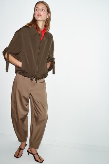 Zara Бомбер с подвернутыми рукавами