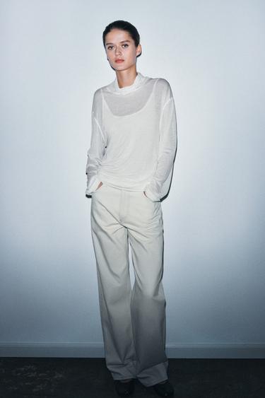 Zara Футболка из лиоцелла и льна купить с доставкой.