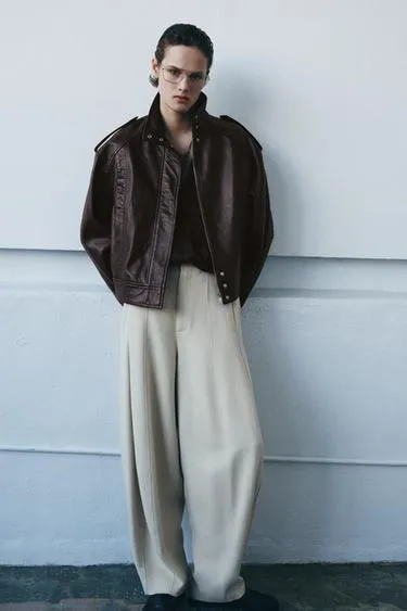 Бомбер из 100% кожи — ZW COLLECTION LIMITED EDITION- Заказать в России