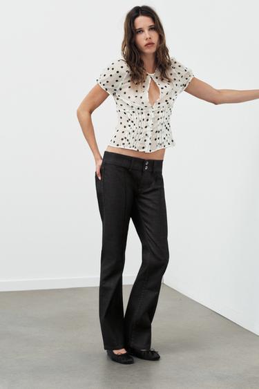 Zara Топ из полупрозрачного жоржета