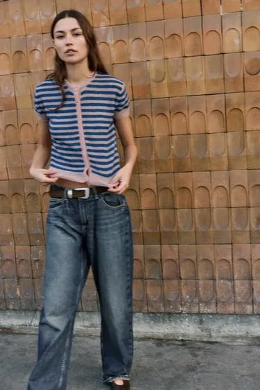 Кардиган из шерсти в полоску- Заказать в России