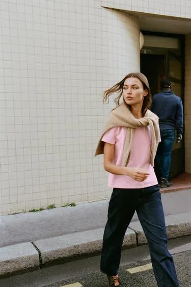 Хлопковая футболка в стиле рустик