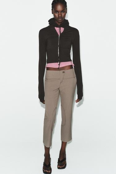 Zara Укороченная толстовка без швов купить с доставкой.