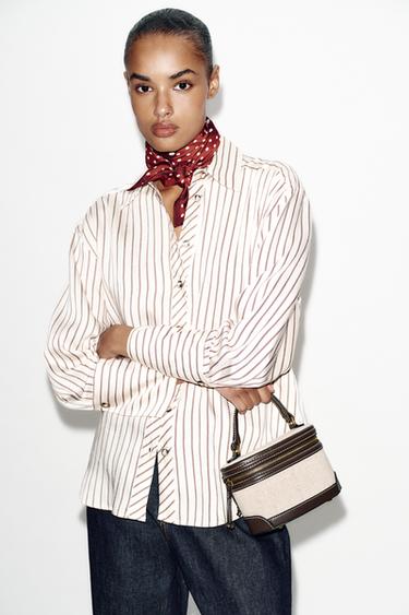 Zara Комбинированная жесткая сумка