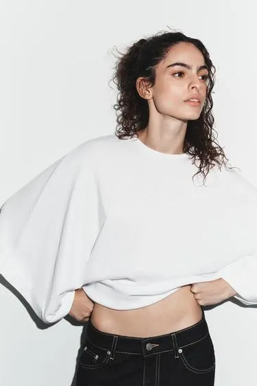 Свободная хлопковая футболка- Заказать в России