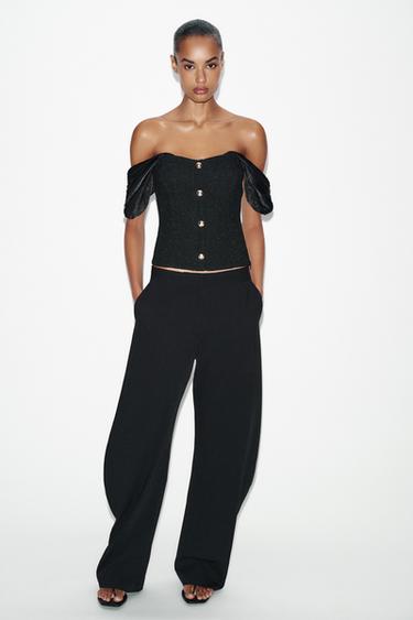 Zara Топ из буклированной ткани