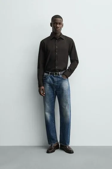 Рубашка из рельефной ткани EASY CARE- Заказать в России