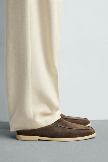 Zara Кожаные лоферы без задника