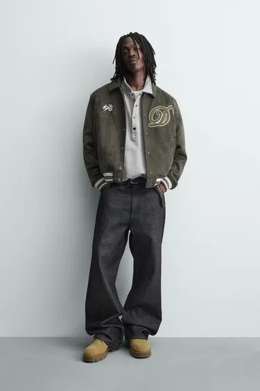 Бомбер из искусственной замши- Заказать в России