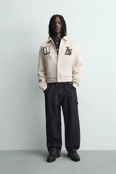 Бомбер из искусственной замши