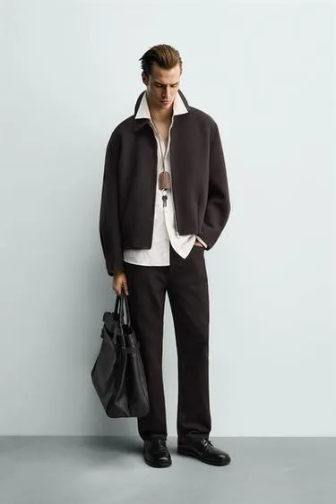 Куртка свободного кроя из шерсти