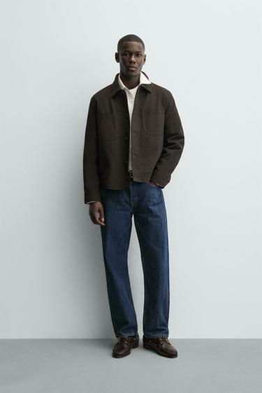 Zara Стеганая куртка-рубашка с карманами