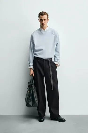 Толстовка из ткани пике с эффектом потертости