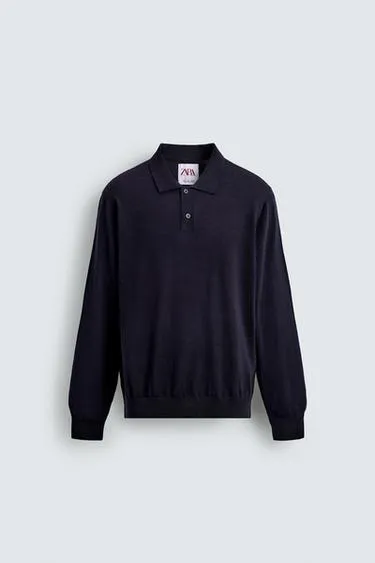 Поло классического кроя из смесовой шерсти- Заказать в России