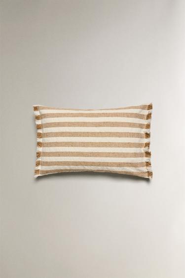 Чехол на подушку в полоску- Заказать в России