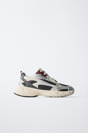 Zara Спортивные кроссовки с сетчатыми деталями купить с доставкой.