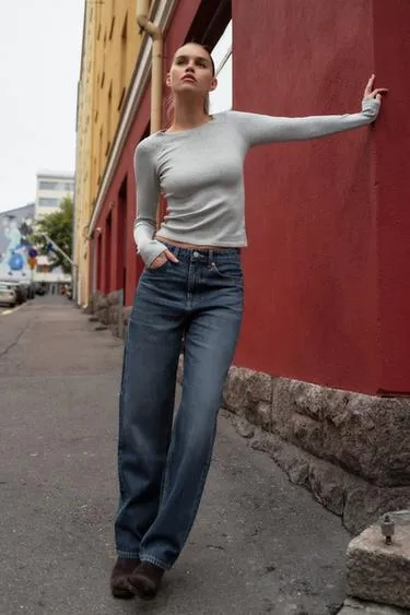 Джинсы TRF MOM FIT с высокой посадкой