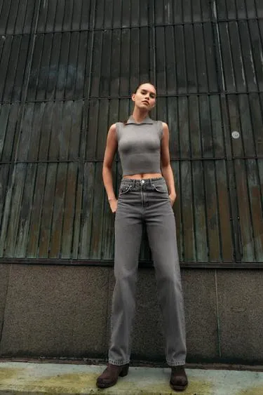 Джинсы TRF MOM FIT с высокой посадкой