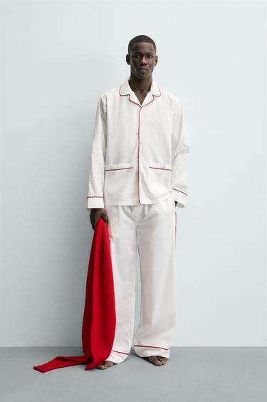 Zara Комплект пижамы с контрастной отделкой купить с доставкой.