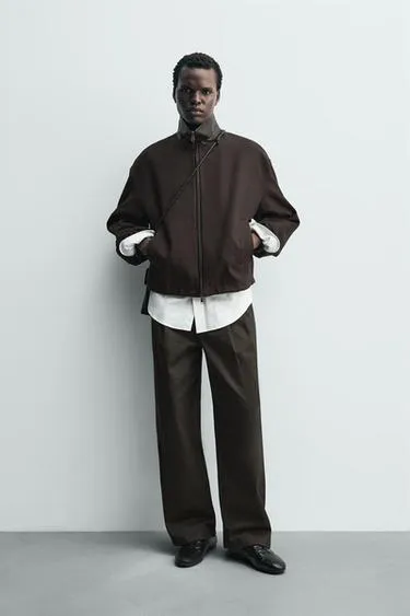 Куртка с комбинированным воротником- Заказать в России