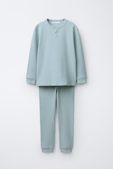 Zara 6-14 лет/однотонная пижама в рубчик