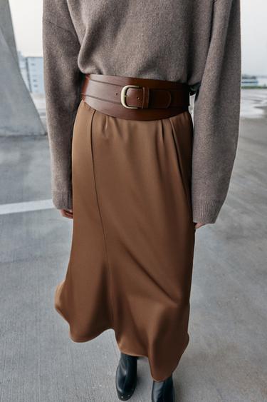 Zara Ремень-корсет из 100% кожи с пряжкой