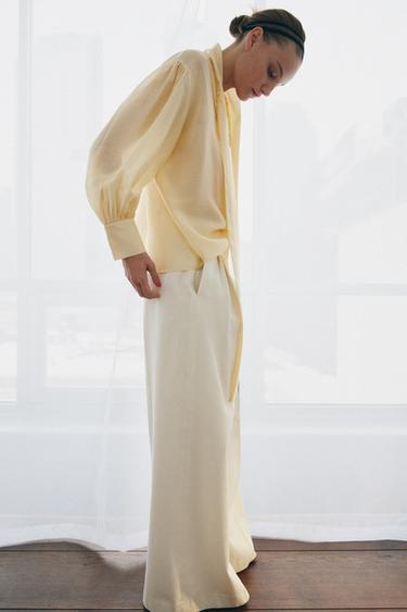 Zara Брюки WIDE-LEG с защипами — ZW COLLECTION