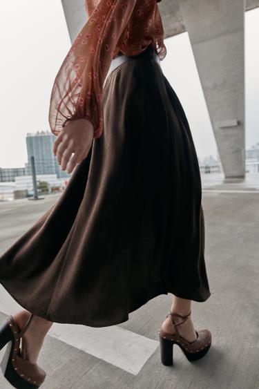 Zara Кожаные туфли на платформе