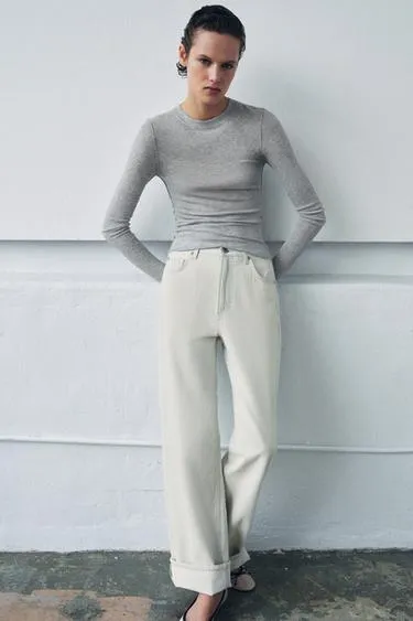 Полупрозрачный трикотажный топ