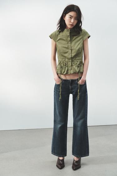 Zara Топ из габардина с карманами