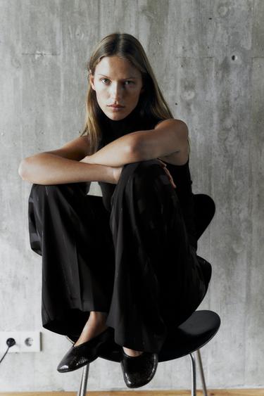 Zara Брюки JACQUARD в полоску с металлизированной нитью